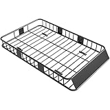 HOMCOM Dachgepäckträger Auto Dachkorb aus Metall 162x99x16cm Universal...