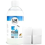 LM Puzzlekleber/Conserver & Lack 500 ml + 4 Schwämmchen - Transparent -...