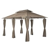 Mondeer Gartenpavillon 3x4m, Premium Pavillon Seitenwänden mit...