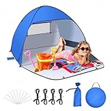Jsdoin Strandmuschel Pop Up mit UV SchutzPop UpZelt...