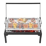 Klappbarer Holzkohlegrill, 68 * 38 * 35 cm, Portable Campinggrill mit 360°...