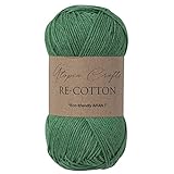 Utopia Crafts Re-Cotton Strickgarn, 100 g (immergrün), Dunkelgrün...