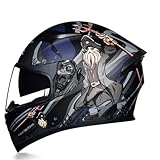 Motorradhelm Klassisch Jugend ABS 3/4 Helm ECE omologato Ganzjährig...