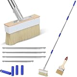LOMUG 2-teilig Flächenstreicher, Lasurpinsel Set, 200cm Terrassenbürste...