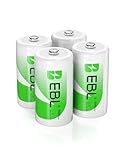 EBL Baby C Akku 5000mAh - NI-MH wiederaufladbare Batterie 4er Pack mit...