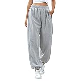 MoneRffi Damen Sporthosen Lang Jogginghose Loose Fit Elastischer Bund...