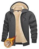 TACVASEN Herren Fleece Thermo Winterjacke Sweatshirt Pullover Full Zip...