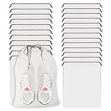 26 Stück Schuhbeutel mit Zugband (30x40cm) Transparente Kordeltasche PE...