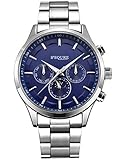 Alienwork Automatikuhr Armbanduhr Herren Damen Silber Edelstahl...