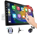 Haudio 1Din Autoradio, mit 10.1 Zoll drehbar Bildschirm,Kompatibel mit...