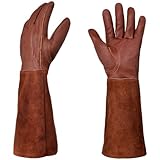 Glixoft Gartenhandschuhe Aus Leder, Gartenstulpe, Dornensichere Handschuhe,...