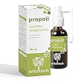 ERBOTECH Propolis Spray 30 ml, Urtinktur, reiner Extrakt, geeignet für...