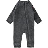 Mikk-line WALKOVERALL 80 Anthracite Melange | Wollwalk Overall Baby | Baby...