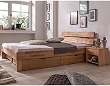 Möbel-Store24 Futonbett Schlafzimmer Bett Kernbuche massiv Holz geölt...