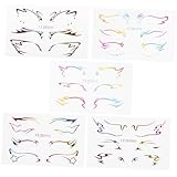 FONDOTIN 5 Blätter Teiliges Temporäre Augen tattoo aufkleber Wasserfeste...