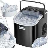 tectake® Eiswürfelmaschine, Ice Maker, Eiswürfelbereiter, Maschine mit 2...