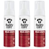 Buddycare Trockenshampoo für Hunde (200 ml x3) | Schwarze Kirsche...