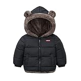 TDEOK Kleinkind Wintermantel Bärenohren Mit Kapuze Mit Taschenjacke...