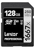 Lexar Professional 1667x SD Karte 128GB, Speicherkarte SDXC UHS-II, Bis zu...