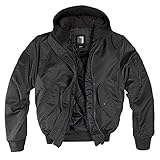 bw-online-shop MA-1 Hooded Bomberjacke schwarz/schwarz - L