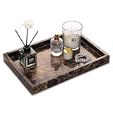 Kosmetiktabletts Marmor Tablett Badezimmertablett Luxuriöse Marmortablett...