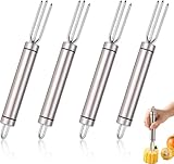 NARHOR 4 Stück Pellkartoffelgabel aus Edelstahl 18x2cm, Gabell mit 3...