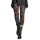 Rosenmontag Kostüm Zweier Pack Leggings Bauchweg Hose Damen Baumwolle...