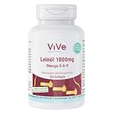 Leinöl 1000 mg - 120 Softgels - Omega-3-6-9 - Alpha-Linolensäure,...