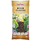 Substral Naturen Pflanzerde Bio & torffrei 40l, für Stauden, Sträucher...