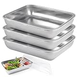 3-Teilig Panierschalen Set,25x20x5 cm Backblech Edelstahl...