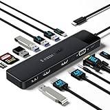 2024 Upgrade Docking Station USB C Hub 3*Display- 14 in 1, Lemorele USB C...