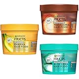 Garnier Fructis Hair Food Masken Set - Banane, Macadamia, Aloe Vera - 3x...