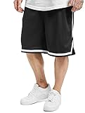 Urban Classics Herren Stripes Mesh Shorts, Mehrfarbig (blkblkwht 52), M