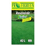 Profigreen Rasenerde torffrei 40 Liter zur Neuanlage, Pflege & Ausbesserung...