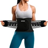 SURPOWN Waist Trainer Damen Herren, Bauch Schwitzgurtel, Bauchweggurtel...