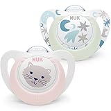NUK Star Night & Day Baby Schnuller 0-6 Monate, leuchtet im Dunkeln,...
