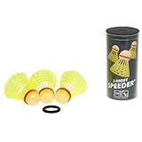 Speedminton Sport 3er Speeder Night Tube Speedminton Bälle, Gelb/Rot,...