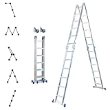 Gelenkleiter Stavalance 4x6 Aluminium Multifunktionsleiter 4x6 Stufen - 6,8...