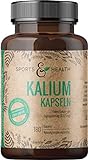 Kalium Hochdosiert - Kalium Kapseln – 180 Kapseln - Vegan - Frei von...