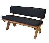 DEGAMO Auflagenset Arizona 2-teilig für Bank 3-sitzer 150cm, anthrazit -...