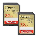 SanDisk Extreme SDHC UHS-I Speicherkarte 2er-Pack 32 GB (V30, 100 MB/s...