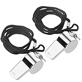 QOEOTUY 2 Stück Pfeife Edelstahl - Schiedsrichter Pfeife mit...