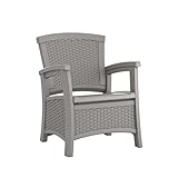 Suncast Elements Outdoor-Clubstuhl aus Kunstharz, mit 37,6 l Stauraum,...