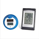 Fcuajdkq Kabelloses Solar-Poolthermometer, Kabelloses Schwimmendes Innen-...