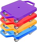 4 Stück Sitzroller für Kinder mit Griffen, Rollbrett für Kinder,...