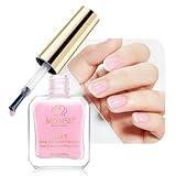 MIZHSE Rosa Nagelhärter mit Farbe 4 in 1 Smoothing Base Coat für Nägel...