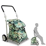 Tmz Einkaufstrolley 120L groß, Einkaufstasche mit Rollen klappbar,...