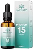 Amiredita Premium 15 Pro. Hanfsamenöl Tropfen Natur - Vegan und Natürlich...
