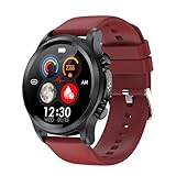 PLCPDM E400 Smartwatch Herren Damen Fitnessuhr Sport 360X360 Auflösung...