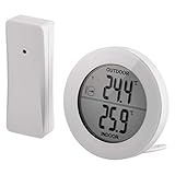 EMOS - digitales Thermometer mit Außensensor - Drahtloser Funk Sensor,...